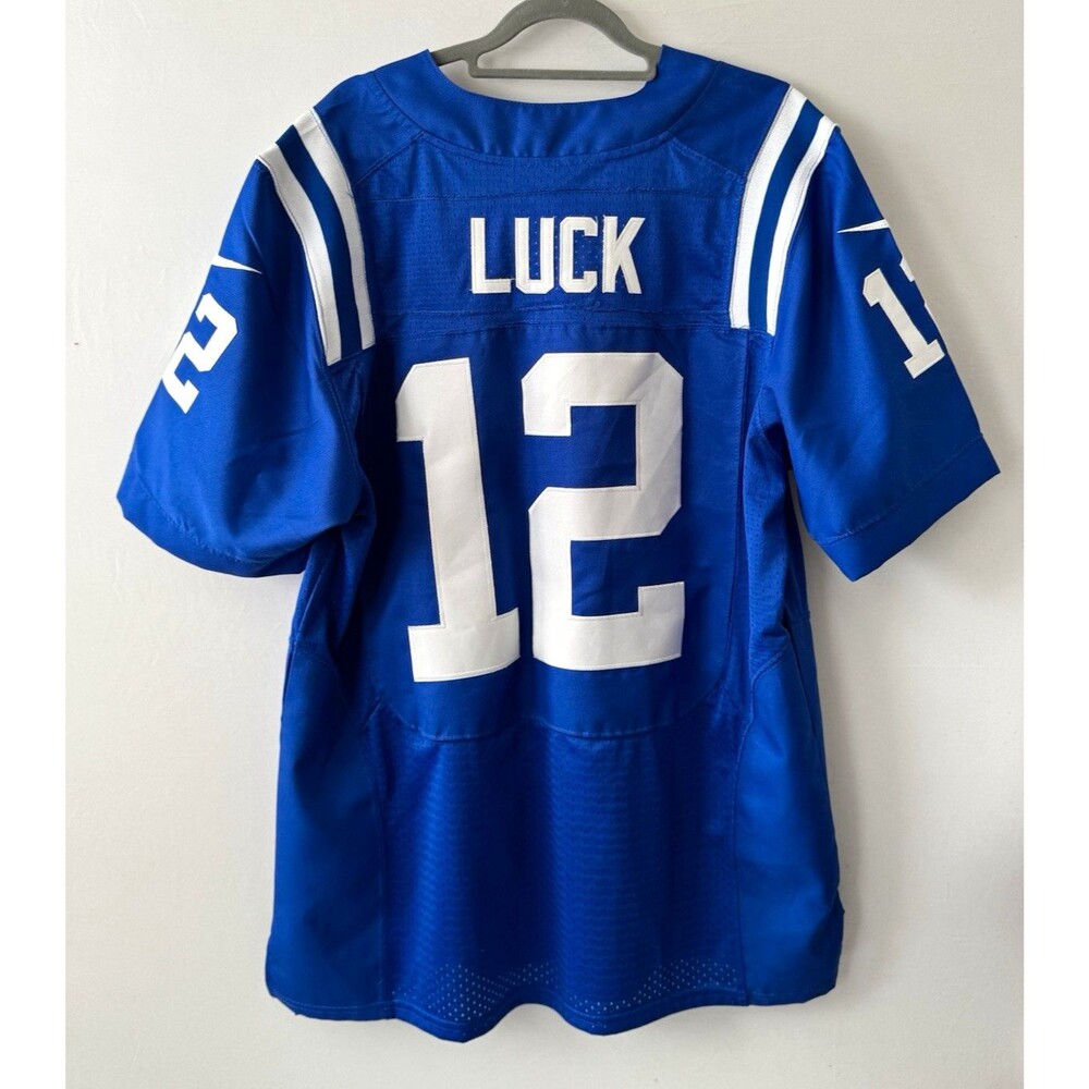 Nike Andrew Luck Colts #12 Jersey Mens 44 L On Field 30 Seasons NFL Stitched